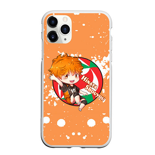 Чехол iPhone 11 Pro матовый Hinata Shouyou Haikyu Волейбол Z / 3D-Белый – фото 1
