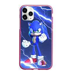 Чехол iPhone 11 Pro матовый SONIC СОНИК СИНИЙ ЁЖ Z, цвет: 3D-малиновый