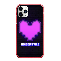 Чехол iPhone 11 Pro матовый UNDERTALE PURPLE HEART, цвет: 3D-красный