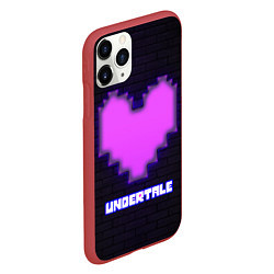 Чехол iPhone 11 Pro матовый UNDERTALE PURPLE HEART, цвет: 3D-красный — фото 2