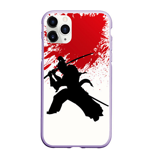 Чехол iPhone 11 Pro матовый УДАР НИНДЗЯ / 3D-Светло-сиреневый – фото 1