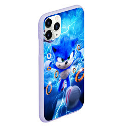 Чехол iPhone 11 Pro матовый SONIC СИНИЙ ЁЖ Z, цвет: 3D-светло-сиреневый — фото 2