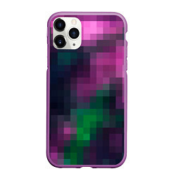 Чехол iPhone 11 Pro матовый Разноцветный геометрический уз, цвет: 3D-фиолетовый