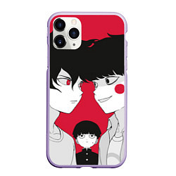 Чехол iPhone 11 Pro матовый Mob psycho 100 Моб Психо 100 Z, цвет: 3D-светло-сиреневый