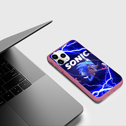 Чехол iPhone 11 Pro матовый SONIC СОНИК Z, цвет: 3D-малиновый — фото 2