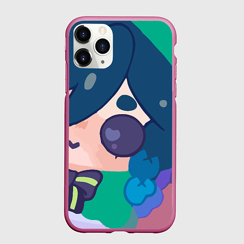 Чехол iPhone 11 Pro матовый Venti Genshin / 3D-Малиновый – фото 1