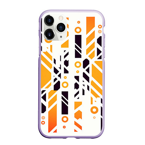 Чехол iPhone 11 Pro матовый Абстракция маршрут / 3D-Светло-сиреневый – фото 1