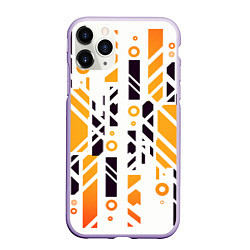 Чехол iPhone 11 Pro матовый Абстракция маршрут, цвет: 3D-светло-сиреневый