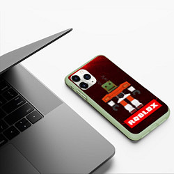Чехол iPhone 11 Pro матовый ROBLOX РОБЛОКС Z, цвет: 3D-салатовый — фото 2