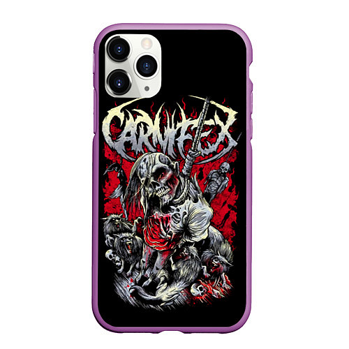 Чехол iPhone 11 Pro матовый Carnifex / 3D-Фиолетовый – фото 1