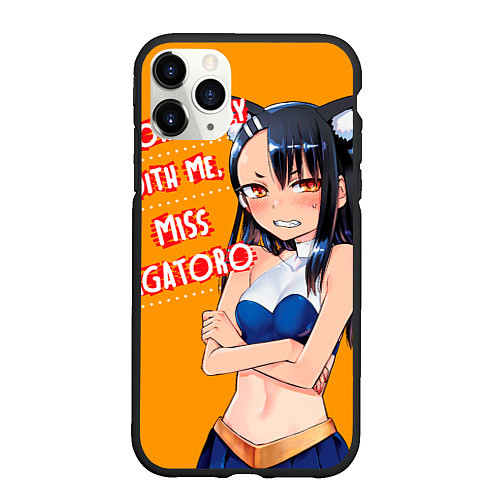 Чехол iPhone 11 Pro матовый Кошка Нагаторо / 3D-Черный – фото 1