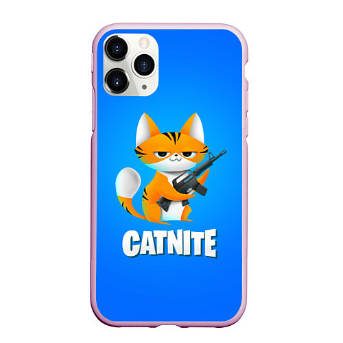 Чехол iPhone 11 Pro матовый Catnite / 3D-Розовый – фото 1