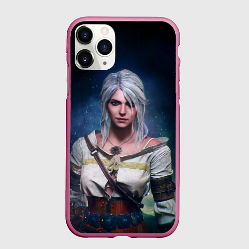 Чехол iPhone 11 Pro матовый Ciri / 3D-Малиновый – фото 1