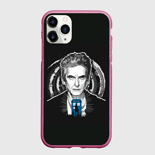 Чехол iPhone 11 Pro матовый Питер Капальди / 3D-Малиновый – фото 1