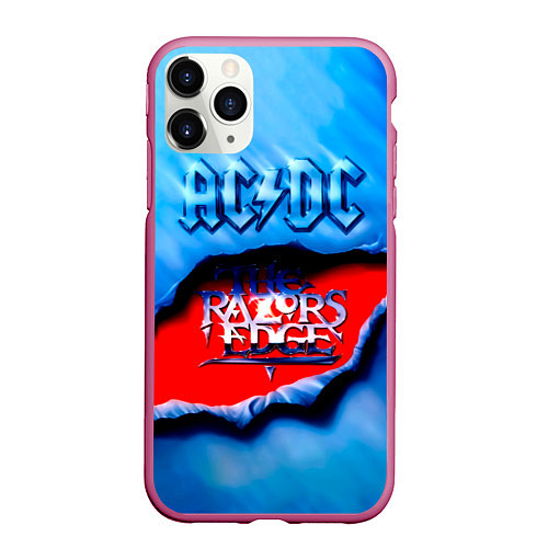 Чехол iPhone 11 Pro матовый ACDC - The Razor’s Edge / 3D-Малиновый – фото 1