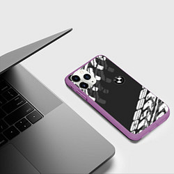 Чехол iPhone 11 Pro матовый БМВ BMW TIRE TREAD, цвет: 3D-фиолетовый — фото 2