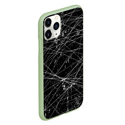 Чехол iPhone 11 Pro матовый ТЕКСТУРА ГРАНЖ GRUNGE, цвет: 3D-салатовый — фото 2