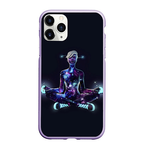 Чехол iPhone 11 Pro матовый Galaxy Scout / 3D-Светло-сиреневый – фото 1
