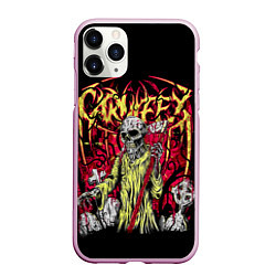 Чехол iPhone 11 Pro матовый Carnifex, цвет: 3D-розовый
