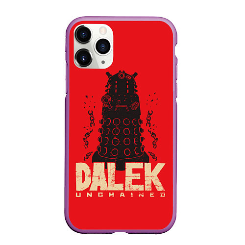 Чехол iPhone 11 Pro матовый Dalek / 3D-Фиолетовый – фото 1