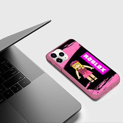 Чехол iPhone 11 Pro матовый BARBIE ROBLOX РОБЛОКС Z, цвет: 3D-малиновый — фото 2