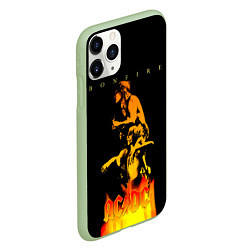 Чехол iPhone 11 Pro матовый Bonfire ACDC, цвет: 3D-салатовый — фото 2