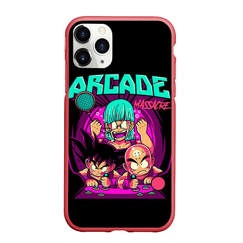Чехол iPhone 11 Pro матовый Dragon Ball, Драконий жемчуг / 3D-Красный – фото 1