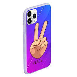 Чехол iPhone 11 Pro матовый ВСЕМ МИР PEACE Z, цвет: 3D-светло-сиреневый — фото 2