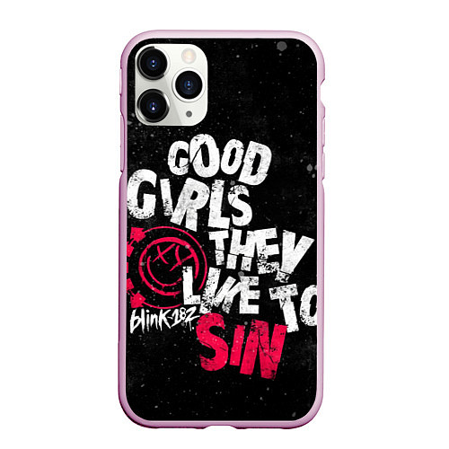 Чехол iPhone 11 Pro матовый Blink 182, Good Girl / 3D-Розовый – фото 1