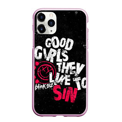 Чехол iPhone 11 Pro матовый Blink 182, Good Girl, цвет: 3D-розовый