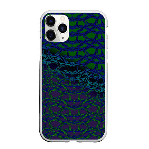 Чехол iPhone 11 Pro матовый Колючая проволока / 3D-Белый – фото 1