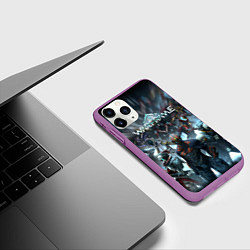 Чехол iPhone 11 Pro матовый WARFRAME ВАРФРЕЙМ Z, цвет: 3D-фиолетовый — фото 2