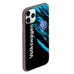 Чехол iPhone 11 Pro матовый Volkswagen Фольксваген, цвет: 3D-коричневый — фото 2