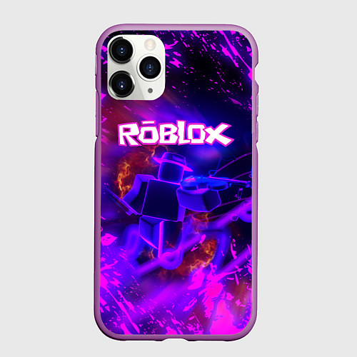 Чехол iPhone 11 Pro матовый MUSIC ROBLOX РОБЛОКС Z / 3D-Фиолетовый – фото 1