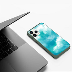 Чехол iPhone 11 Pro матовый Голубое Небо Blue Sky Z, цвет: 3D-темно-зеленый — фото 2