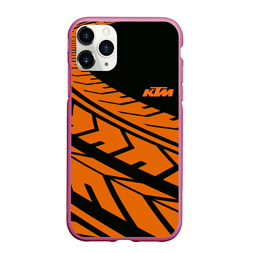 Чехол iPhone 11 Pro матовый ORANGE KTM КТМ Z / 3D-Малиновый – фото 1