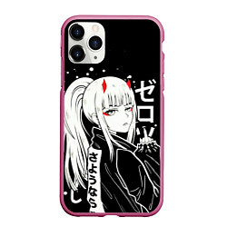 Чехол iPhone 11 Pro матовый Zero Two, Darling in the Franx, цвет: 3D-малиновый