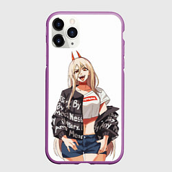 Чехол iPhone 11 Pro матовый Пауэр Power, цвет: 3D-фиолетовый