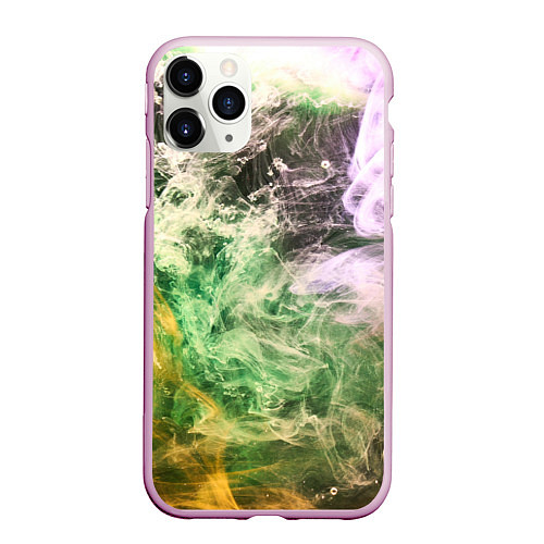 Чехол iPhone 11 Pro матовый ДЫМ SMOKE / 3D-Розовый – фото 1