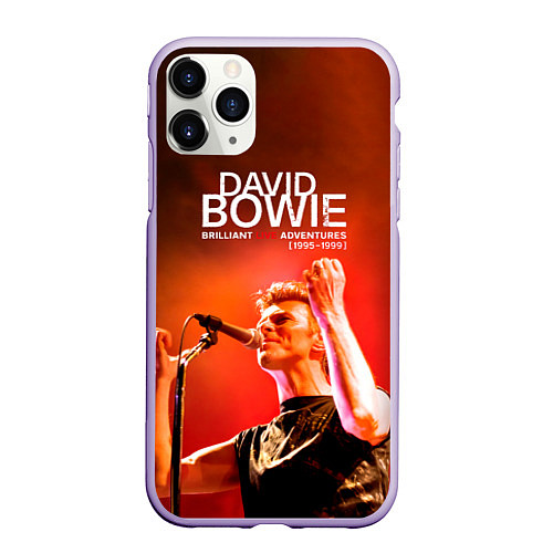 Чехол iPhone 11 Pro матовый Brilliant Live Adventures - David Bowie / 3D-Светло-сиреневый – фото 1