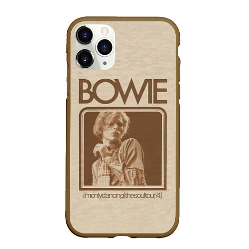 Чехол iPhone 11 Pro матовый Im Only Dancing - David Bowie / 3D-Коричневый – фото 1