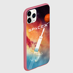 Чехол iPhone 11 Pro матовый Space X, цвет: 3D-малиновый — фото 2