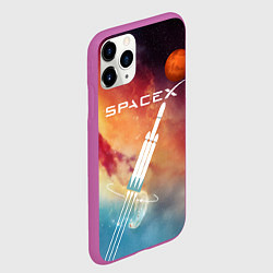 Чехол iPhone 11 Pro матовый Space X, цвет: 3D-фиолетовый — фото 2