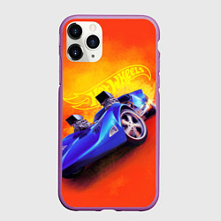 Чехол iPhone 11 Pro матовый Hot Wheels Хот Вилс, цвет: 3D-фиолетовый