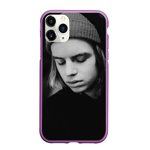 Чехол iPhone 11 Pro матовый Милый Фараон / 3D-Фиолетовый – фото 1