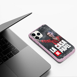 Чехол iPhone 11 Pro матовый Бумажный дом Найроби Z, цвет: 3D-розовый — фото 2
