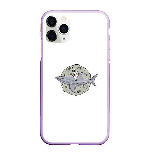 Чехол iPhone 11 Pro матовый Moonserfer / 3D-Сиреневый – фото 1