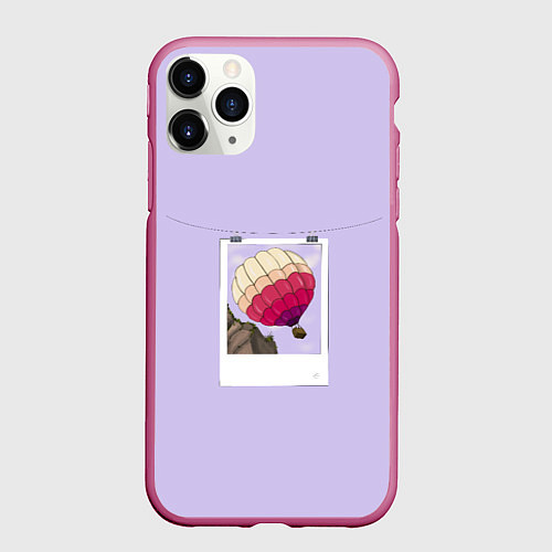 Чехол iPhone 11 Pro матовый Снимок / 3D-Малиновый – фото 1