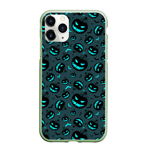 Чехол iPhone 11 Pro матовый Светильник Джека / 3D-Салатовый – фото 1