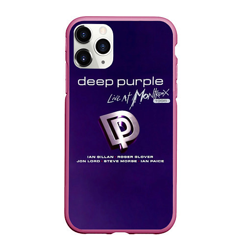 Чехол iPhone 11 Pro матовый Deep Purple - Live at Montreux 1996 / 3D-Малиновый – фото 1